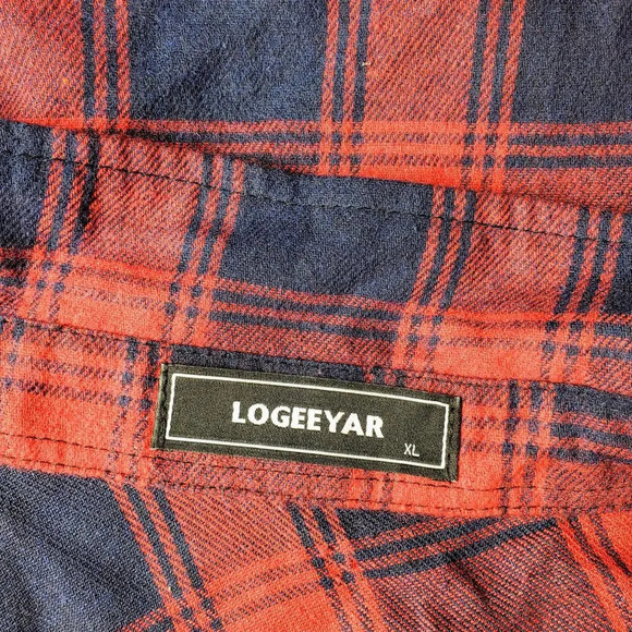 LOGEEYEAR Men's Sleeveless Plaid Flannel Button Down Shirt Vest Size XL NWOT - Picture 2 of 13